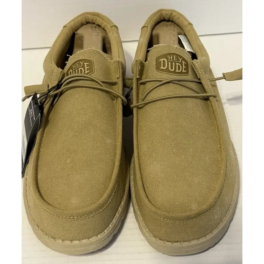 Hey Dude Wally Washed Canvas Navy Men’s Size 14 NEW NIB